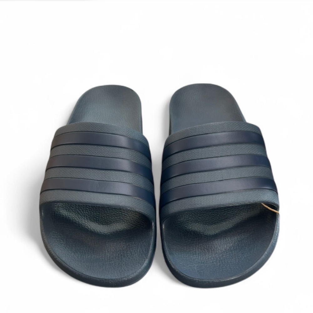 NWT/NIB Unisex Navy Slide Sandals Size US Women 7/ Men 6 - Picture 2 of 5